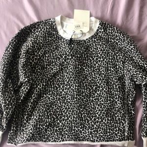 Current Elliot Leopard Print Crewneck